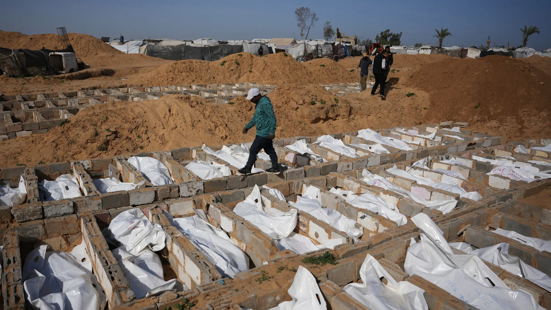 Mass burial for dozens of Palestinians who couldn’t be identified | Gaza