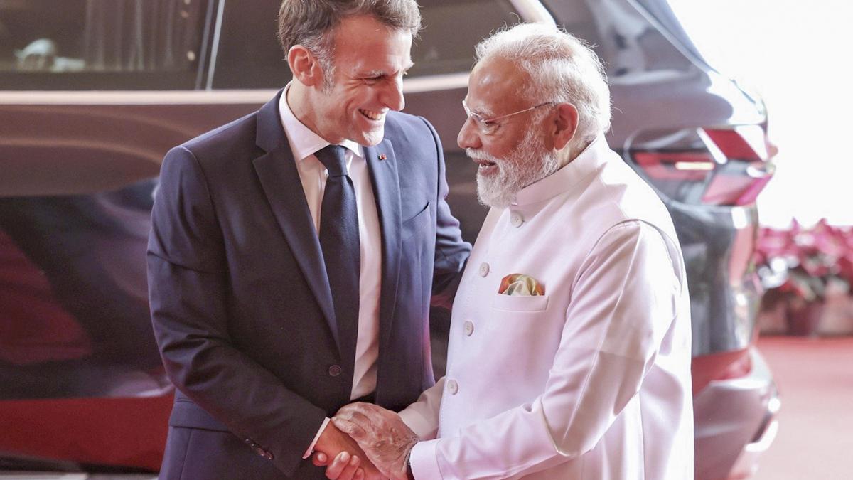 PM Modi and France President Macron hold talks in Mumbai
