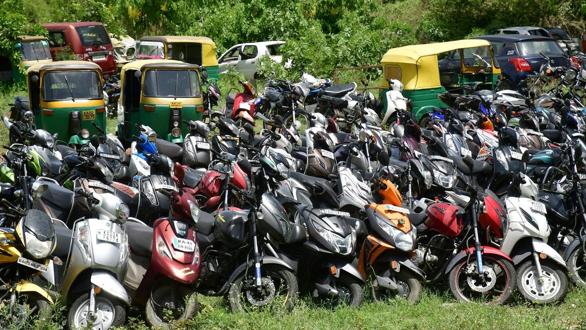 Seized vehicles pile up at Bengaluru police stations raising fire and safety concerns